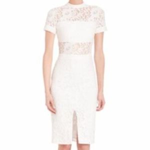 NWT $495 Alexis 'Asia' Lace Dress in Winter White - size XS!